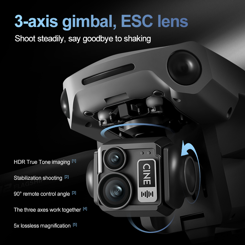 8K 3 Axis Gimbal Brushless 7.2 - Drone Gimbal Brushless ulasan dan harga