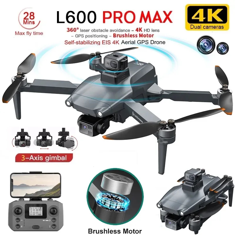 L600 PRO MAX GPS Drone Profess - Drone Gimbal Brushless ulasan dan harga